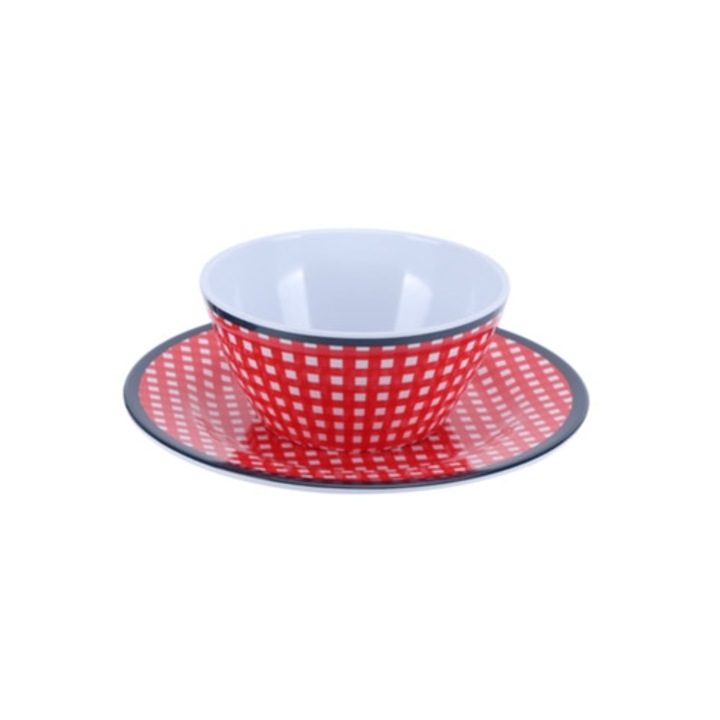 Tányér és tál szett salátához, gyümölcshöz, szintetikus porcelán, otthoni és éttermi használatra