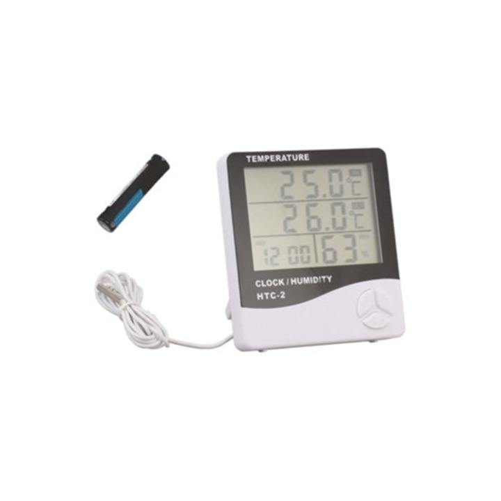 Termometru digital de interior si exterior, mare display, masurare temperatura si umiditate