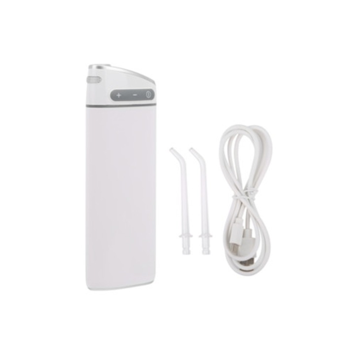 Hordozható elektromos szájzuhany, fehér, USB töltéssel