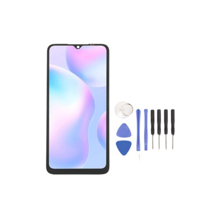 Резервен екран за Redmi 9a 9c 9c NFC, 6.53 инча, комплект с инструменти за ремонт