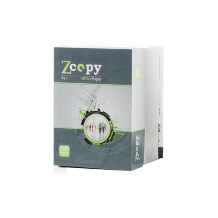 Hartie copiator ZCOPY A4 75 g/m2, alb, set de 5 bucati