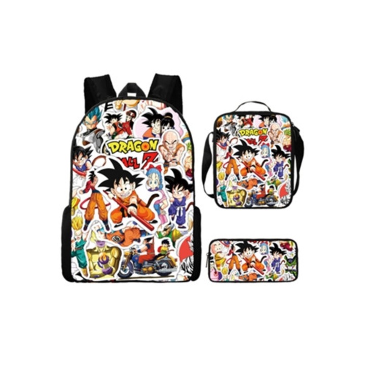 Ghiozdan scolar Dragon Ball, set trei piese