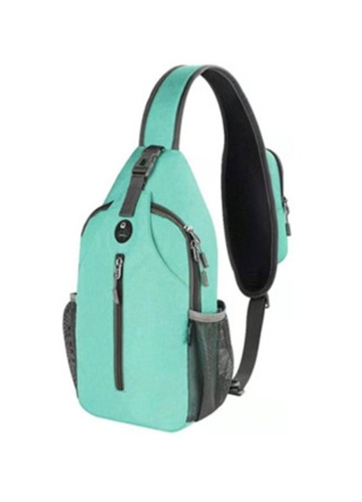 Rucsac crossbody, verde deschis, pentru drumetii, set de rucsaci