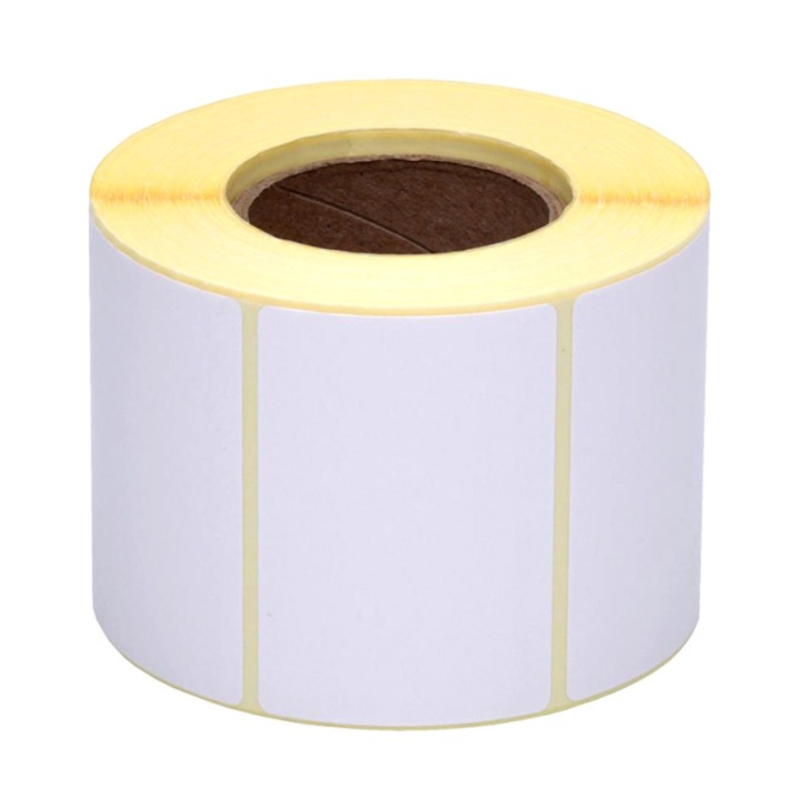 Etichete autoadezive termice 58x40 mm, in rola, albe, 700buc/rola