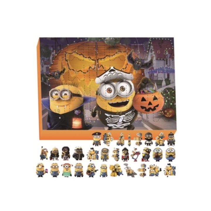 Адвент календар Minions Halloween 2025, комплект с 24 вратички и изненади