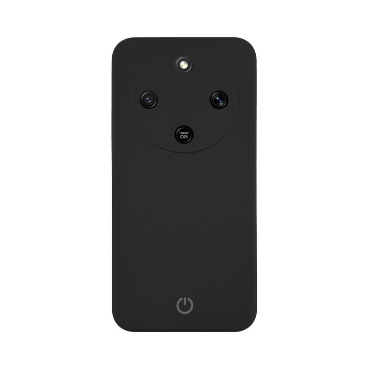 Husa de protectie CENTO Rio compatibila cu Honor Magic8 Lite, Negru, Silicon Premium Mat, Slim, Anti zgarieturi, Anti soc, cu margini ridicate pentru protectia ecranului si a camerei