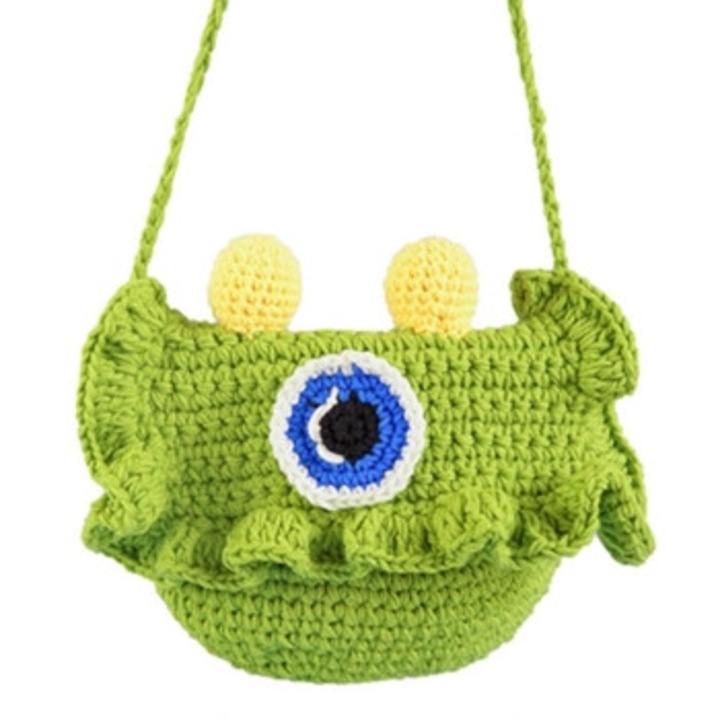 Fonott szörny szemű crossbody táska, vonzó design, nőknek és lányoknak
