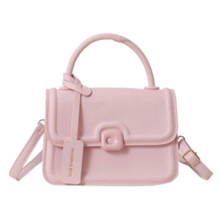 Geanta de umar pentru femei, geanta patrata mica, inchisa magnetic, galbena