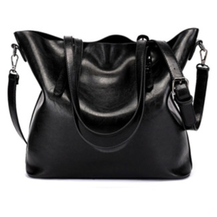 Geanta de umar pentru femei, capacitate mare, rosie si acvamarin