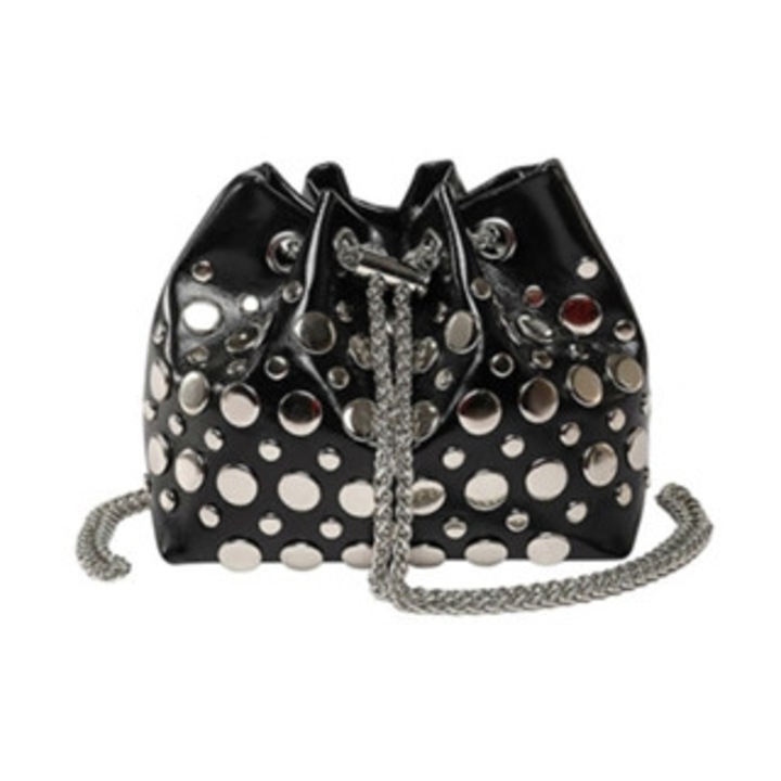 Elegáns mini crossbody táska fémlánccal, ökológiai bőrből, mindennapi használatra