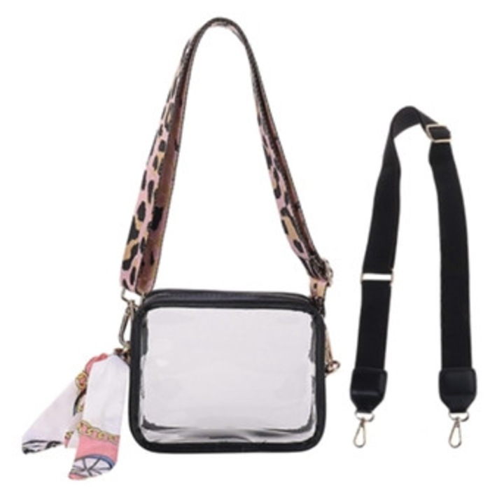 Geanta crossbody transparenta, geanta pentru stadioane, geanta pentru concerte, dimensiuni variate