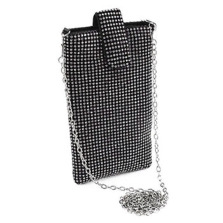 Estélyi táska, női válltáska, ezüst, kicsi