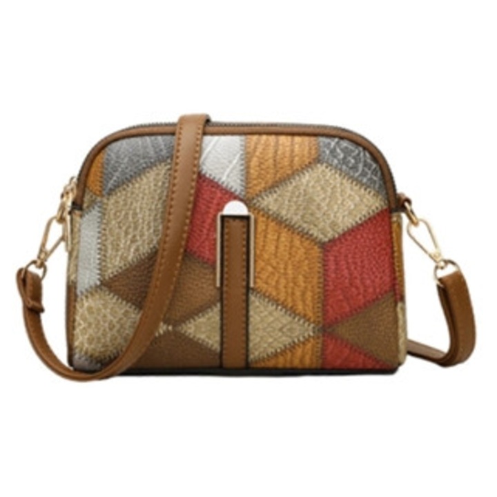 Többszínű crossbody táska nőknek, mindennapi válltáska