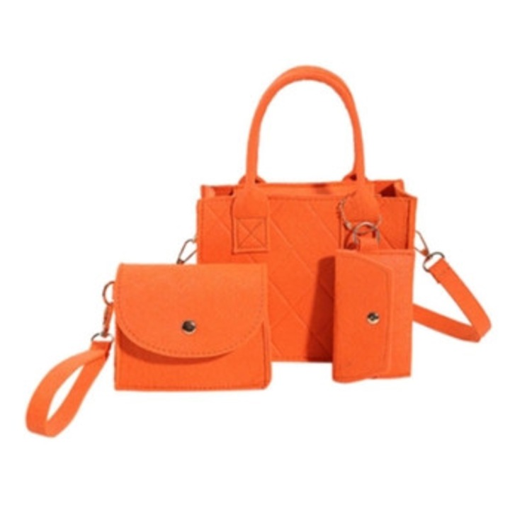 Női filctáska, nagy kapacitású, válltáska, crossbody táska, többszínű