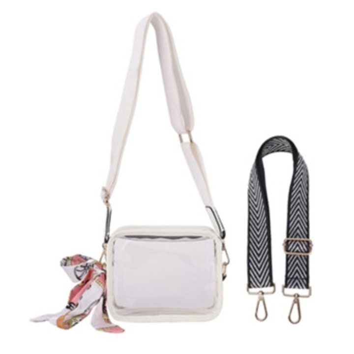 Geanta crossbody transparenta, geanta pentru stadioane, geanta pentru concerte, dimensiuni variate