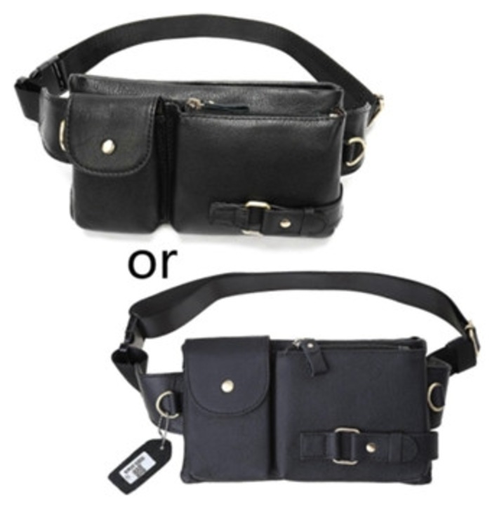 Bőr crossbody táska, női mellkastáska, telefontáska, kávé színű, állítható pánt