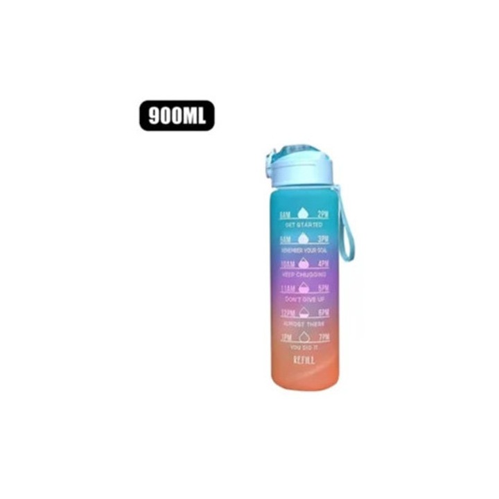 Motivációs sportpalack, 500ml, többszínű