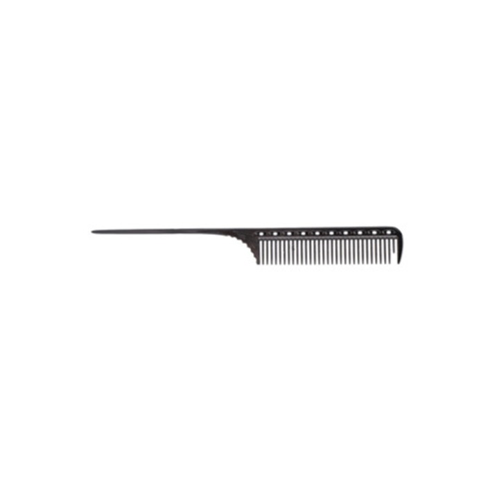 Pieptene profesional cu coada, metal aluminiu, negru