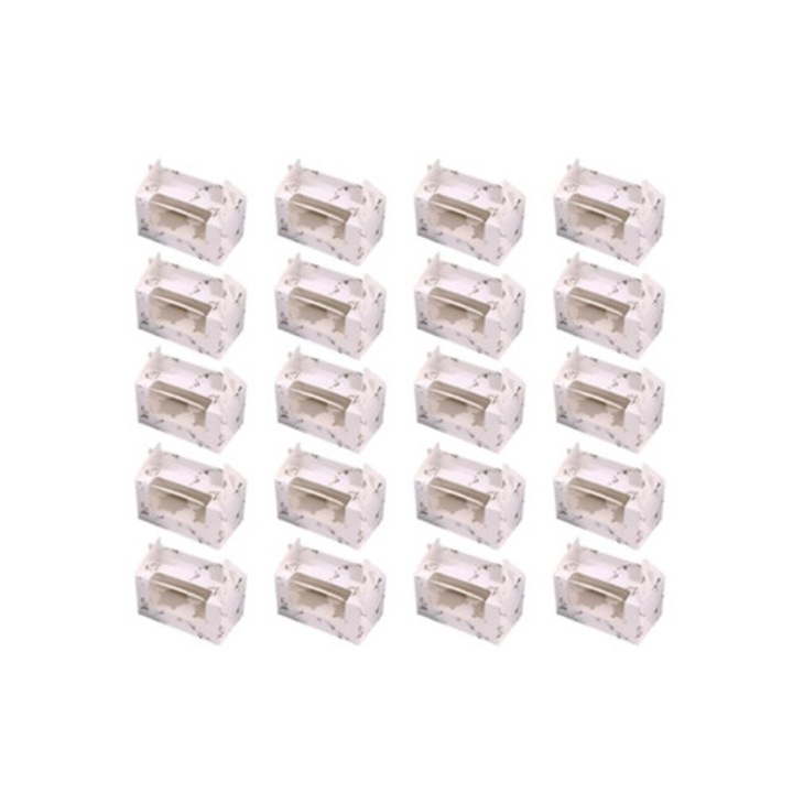 Set 20 cutii pentru cupcake cu fereastra