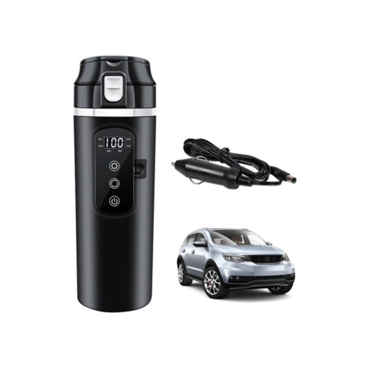 Hordozható elektromos vízforraló 500ml, 12V-24V