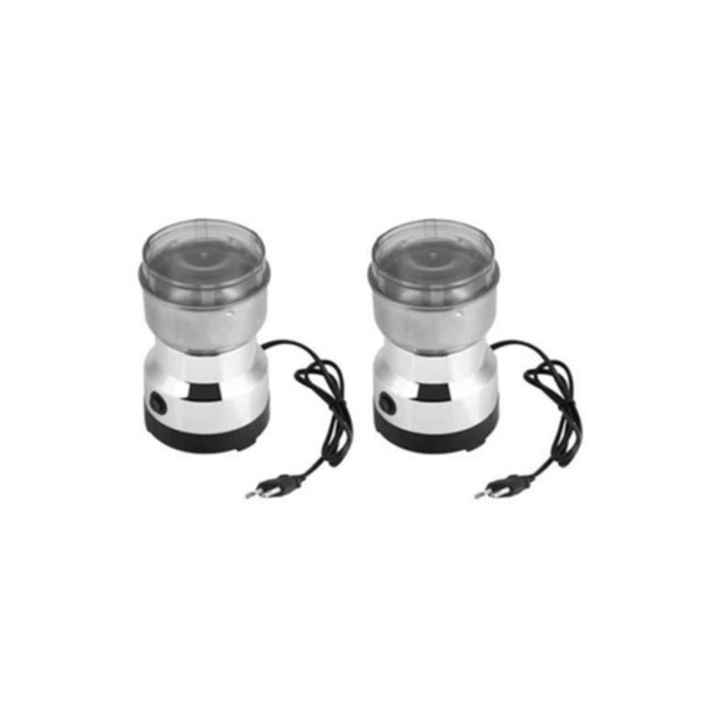 Електрическа кафемелачка, 220V, инокс, комплект от 2 части