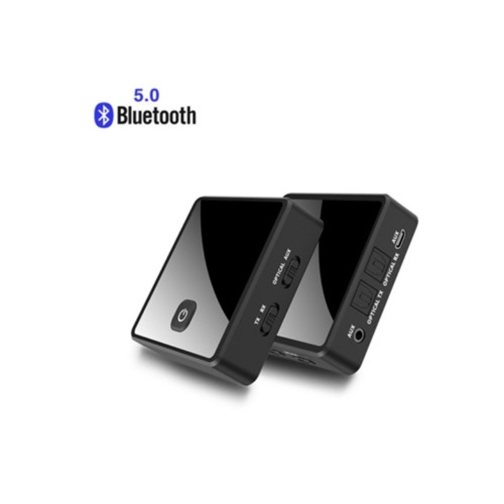 Vezeték nélküli audio adapter 2 az 1-ben Bluetooth 5.0, fekete