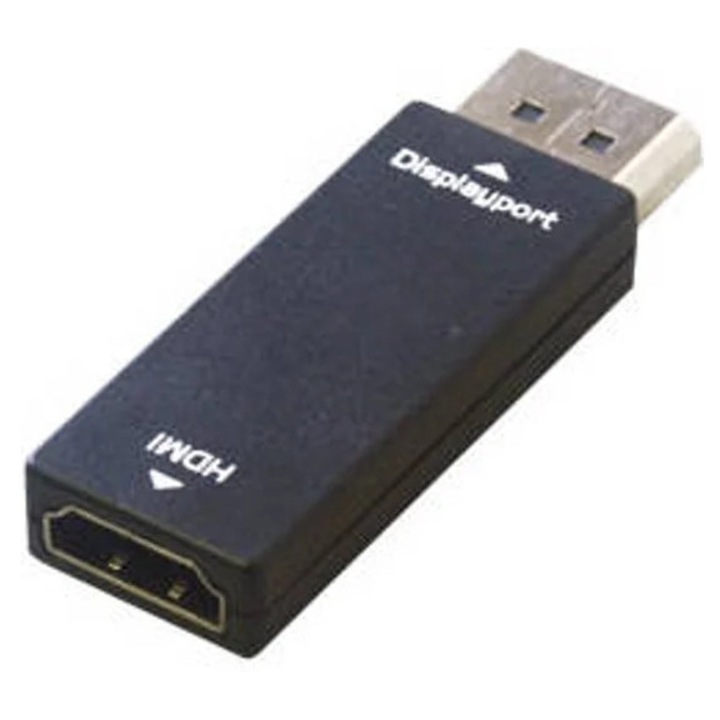 Адаптер HDMI DisplayPort M, черен, за аксесоари за монитори
