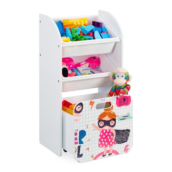 Raft pentru copii, Northio, erou, 2 cutii plastic, 1 cutie rulanta, multicolor