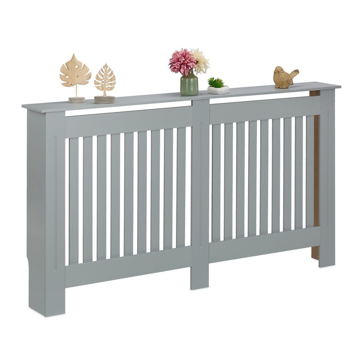 Capac pentru radiator cu raft, Northio, stil rustic, lemn compozit, 1 raft