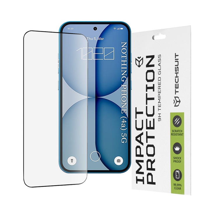Fólia Nothing Phone (4a) készülékhez - Techsuit 111D Full Cover / Full Glue Glass - Fekete