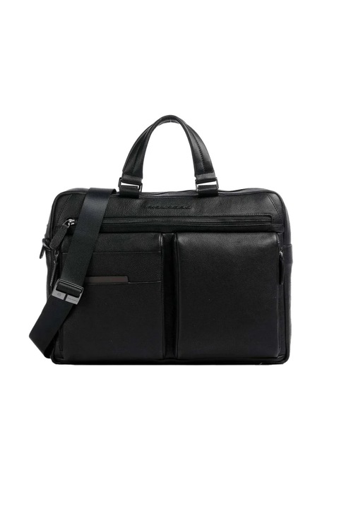 Piquadro CA6025S122 fekete bőr laptoptáska 41 x 30 x 7 cm