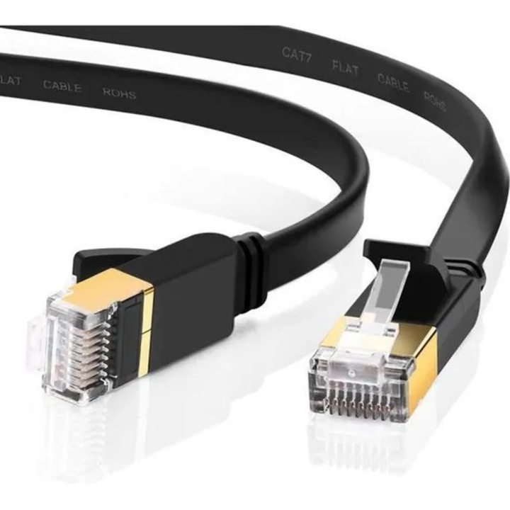 CAT 7 lapos Ethernet kábel, 5M, 10Gbps, 600MHz, RJ45