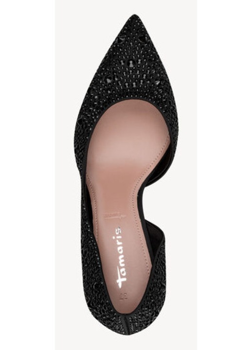 Pantofi dama Tamaris, stiletto, negri, Negru