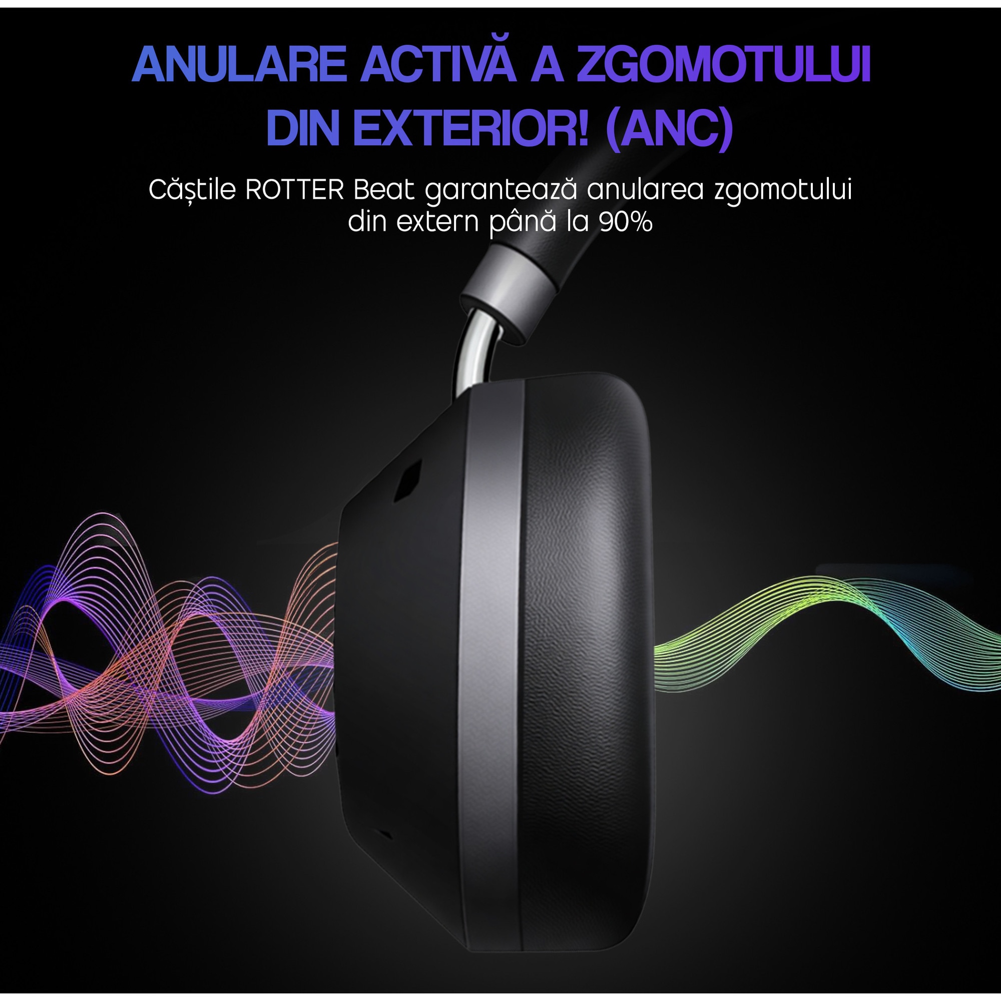 Casti Wireless On Ear ROTTER® Beat, Casti Wireless High Resolution ...