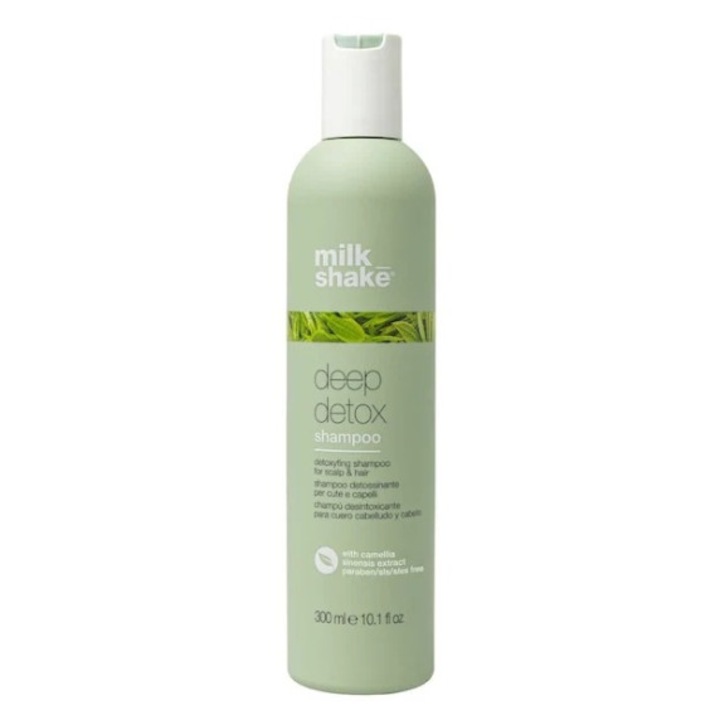 Sampon detoxifiant Milk Shake Deep Detox, 1000 ml, pentru par normal si gras, fara sulfati si parabeni
