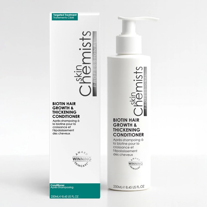 Balsam pentru creșterea părului SkinChemists Biotin 250ml, îngrijire intensivă, volum, pentru toate tipurile de păr