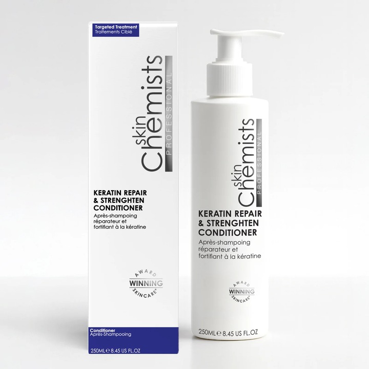 Balsam reparant cu keratina SkinChemists 250ml, pentru par degradat, pentru femei