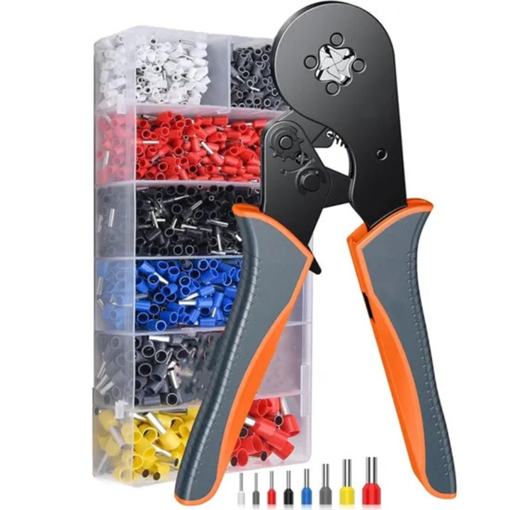Krimpelő fogó, 0.08-16mm, 1200 elektromos saru, többszínű