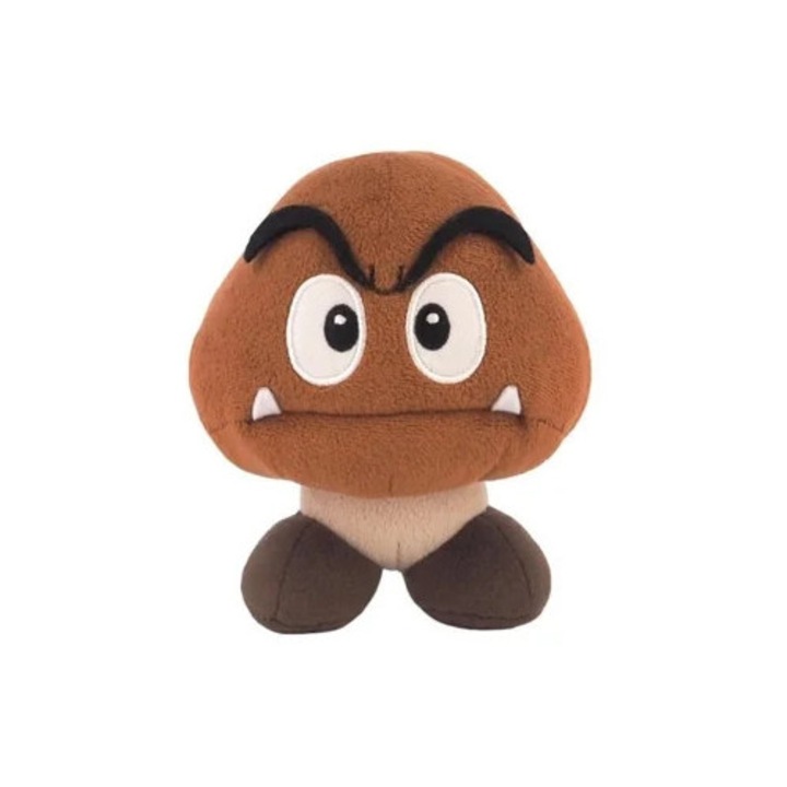 Jucarie de plus Nintendo Goomba 14cm, pentru copii de 3 ani si peste