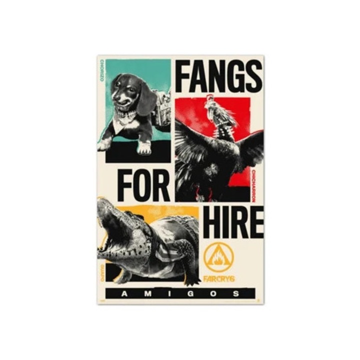 Poszter Far Cry 6 Fangs For Hire, Gaming Rajongói Cikkek