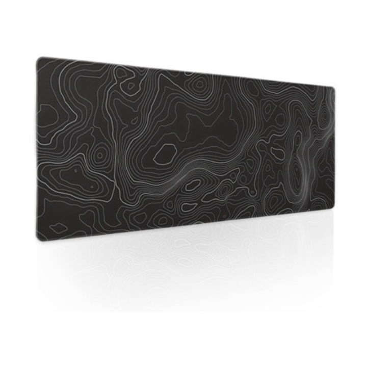 Mousepad Toographic Contour Black XL, dimensiune extinsa