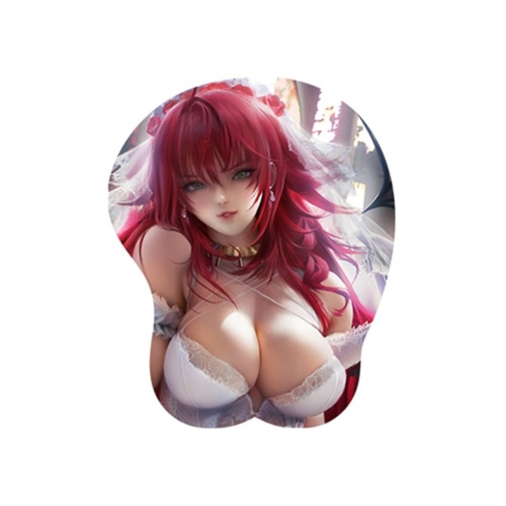 Egérpad 3D, anime design, csuklótámasz, többszínű