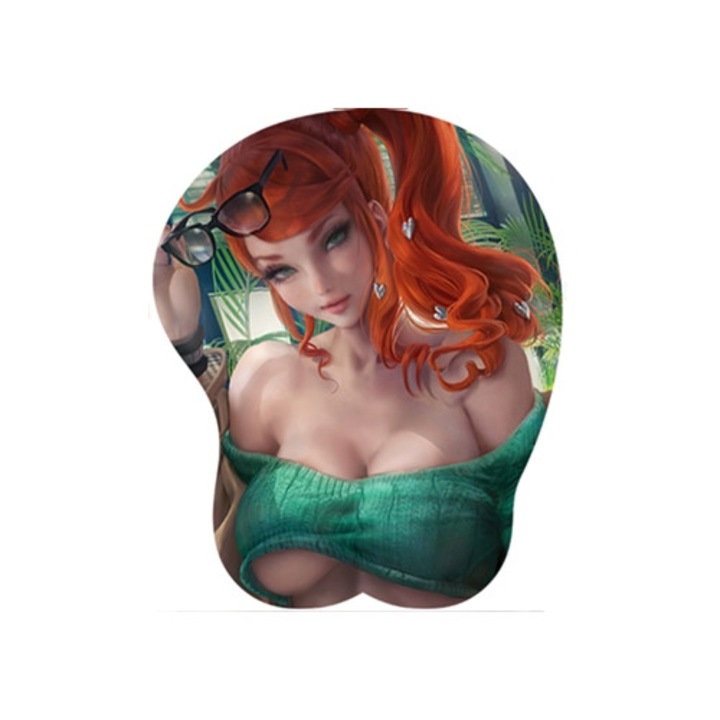 Egérpad 3D Anime Lány csuklótámasszal