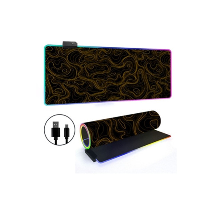Mousepad mare RGB topografic, 300x600mm
