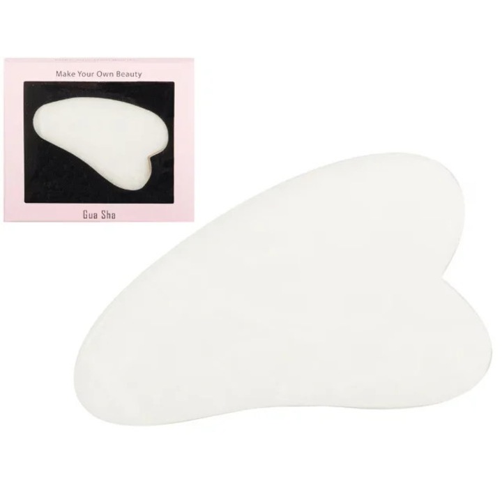 Accesoriu Profesional pentru Masaj Limfatic, Piatra Naturala Opala, Design Inima 7x4.5 cm pentru Rejuvenare