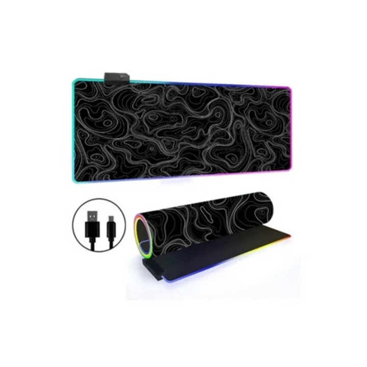 Mousepad mare RGB topografic, 300x600mm