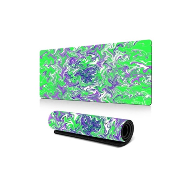 Mousepad XXL mare, negru topografic, stil 8