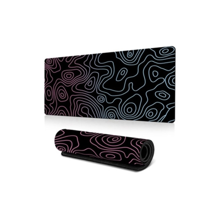 Mousepad gaming negru antiderapant, 40x90x0.3cm