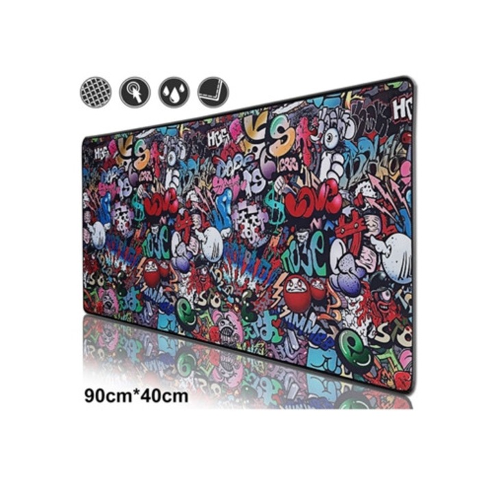 Egérpad Gaming, 90x40cm, varrott széllel, billentyűzet és asztal szett