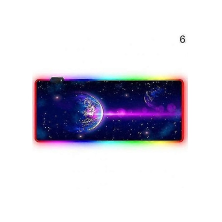 Mousepad RGB LED, 30x80cm, iluminare, accesorii gaming